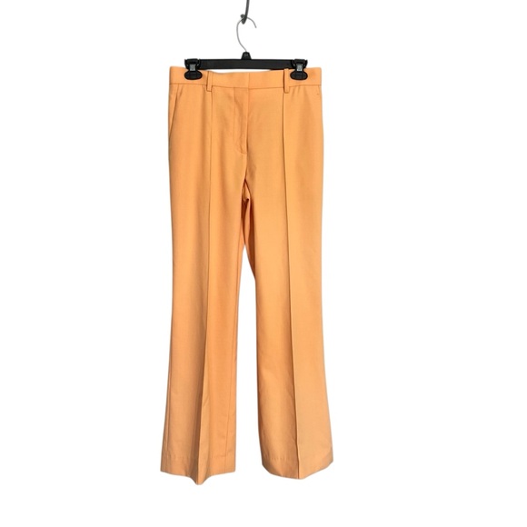 Reiss Emmy orange wide leg tailored wool blend trouser pants size 4 office - Picture 2 of 16